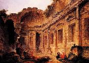 Hubert Robert Dimensions and material of painting oil painting artist